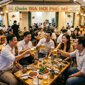Quán Bia Hơi Phú Mỹ – Địa Điểm Tụ Họp Bạn Bè Sau Giờ Làm