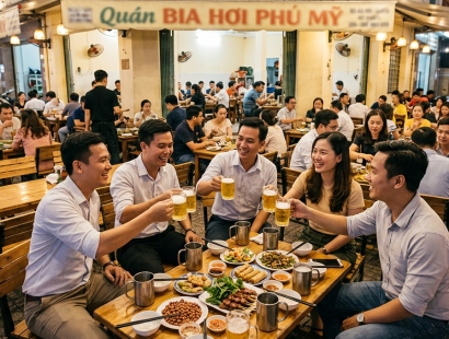 Quán Bia Hơi Phú Mỹ – Địa Điểm Tụ Họp Bạn Bè Sau Giờ Làm