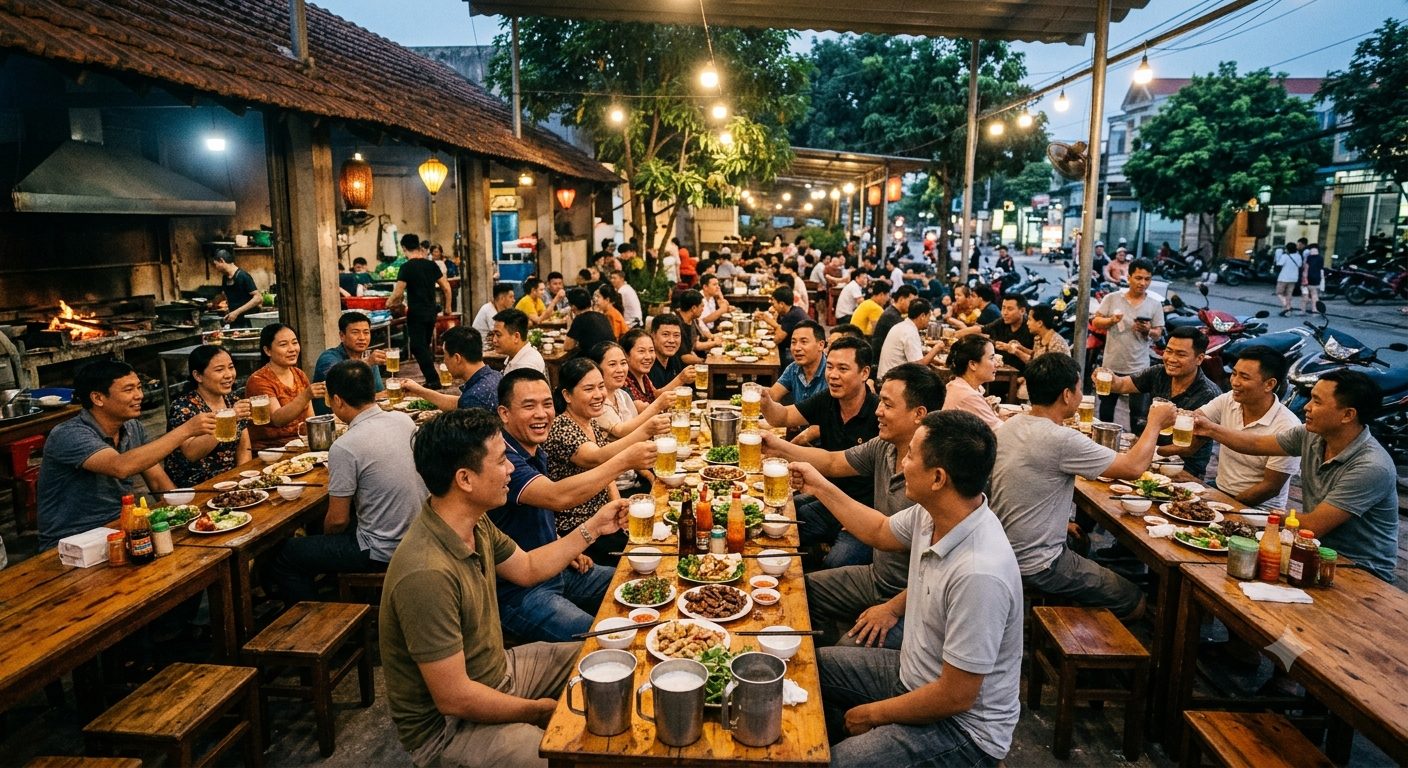 Nhu cầu tìm kiếm quán bia hơi và địa điểm tụ họp tại Phú Mỹ