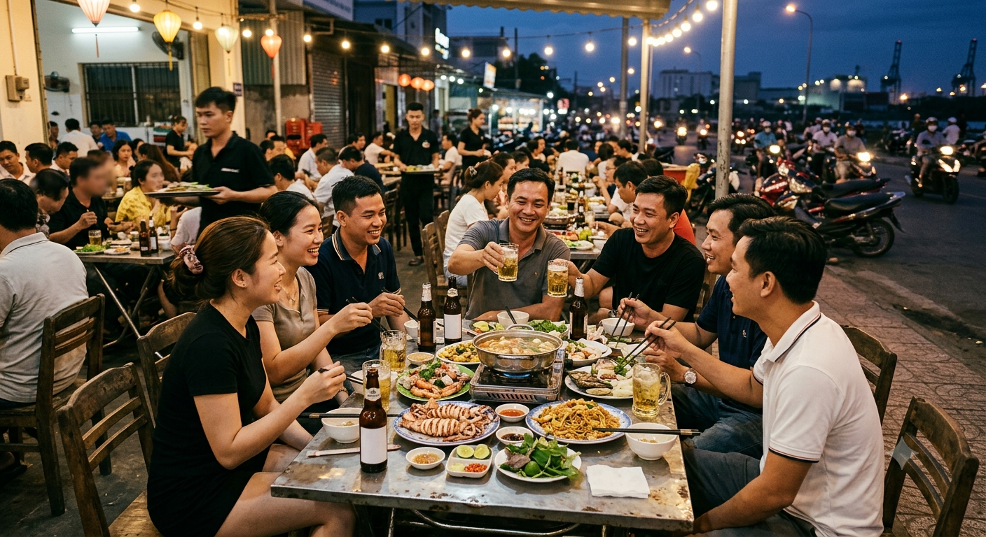Trải nghiệm ẩm thực và dịch vụ tại các quán nhậu Phú Mỹ