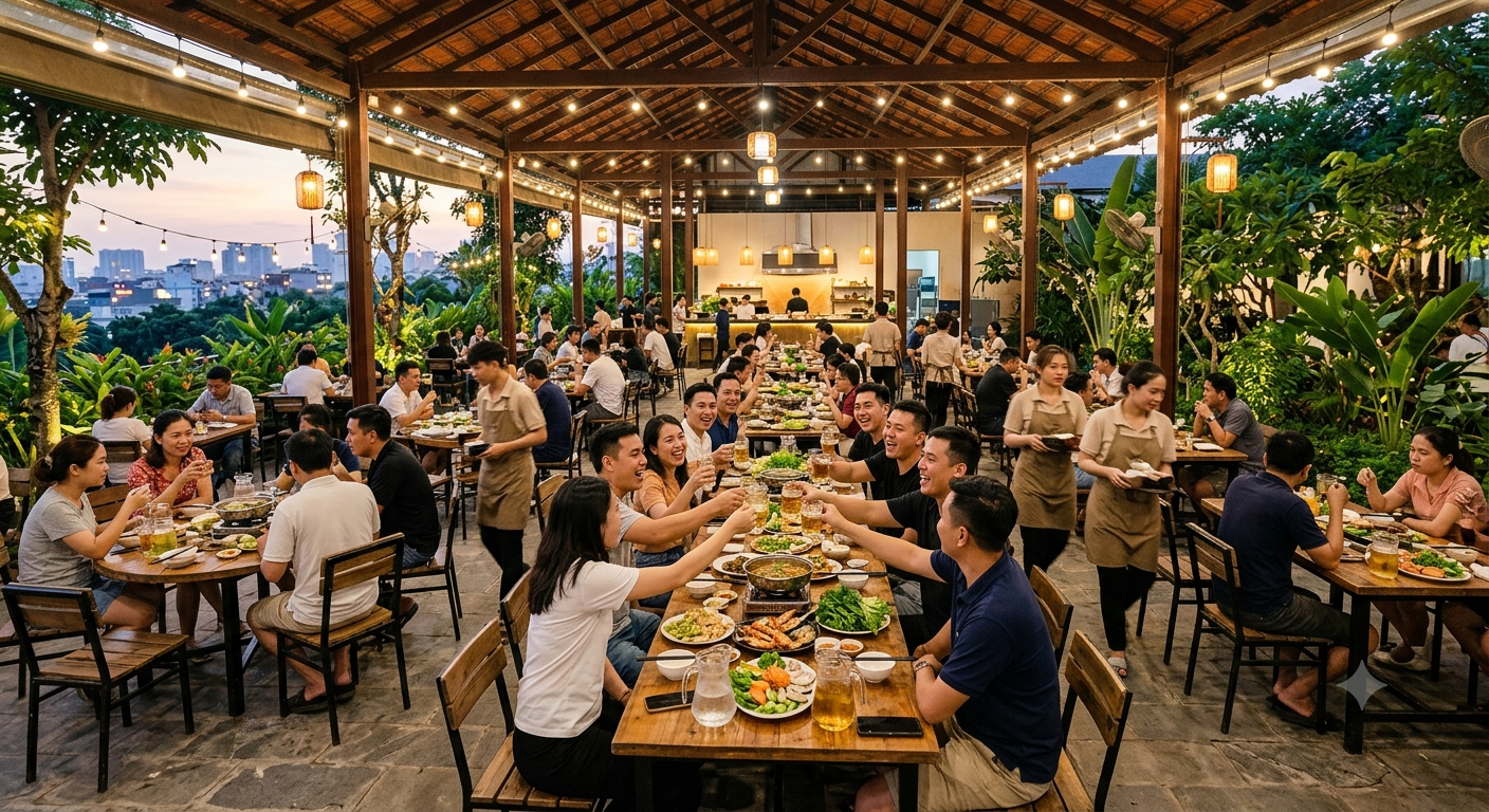 Không gian thoáng mát và sức chứa linh hoạt cho mọi buổi tiệc